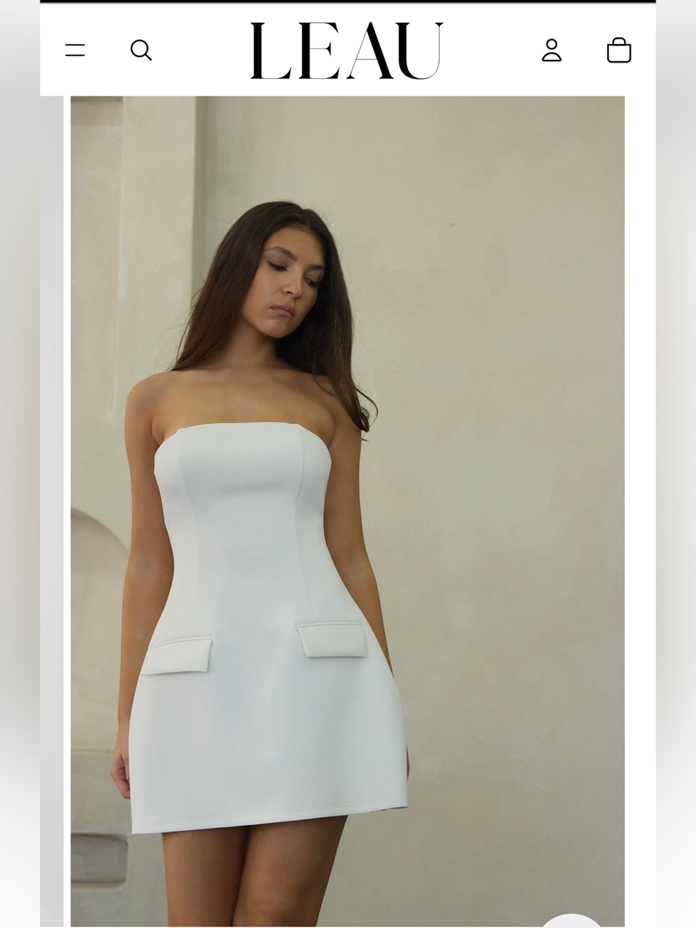 LEAU Strapless Pocket Mini Dress. Never worn with tags on still. Bought for $140
